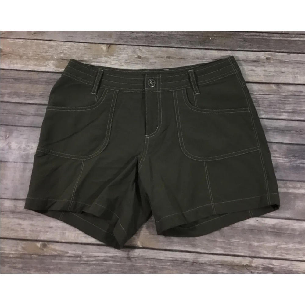 Kuhl Womens Outdoor Hiking Shorts 6 Brown Solid Casual Pockets Lightweight